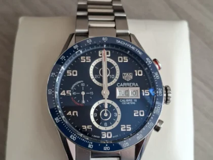 Tag Heuer Carrera Calibre 16 Chronographe Automatique 43 mm Cadran Bleu.