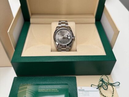 Rolex Datejust 41 Cadran Wimbledon 126300 Acier Oyster 2021 Boîte et papiers