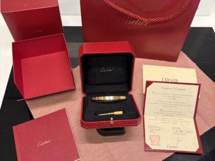 Bracelet Cartier Love en or jaune 18 carats, taille 20