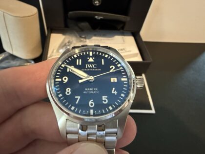 Montre d'aviateur IWC Mark XX cadran bleu - IW328204 - B&P - Excellent état