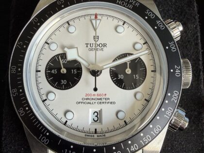 Tudor Black Bay Chrono « Panda » 2025, cadran blanc, bracelet en acier 41 mm (79360N)