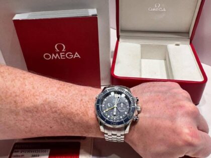 Omega Seamaster GMT Chronographe Coaxial Montre de plongée 300M 212.30.44.52.03.001