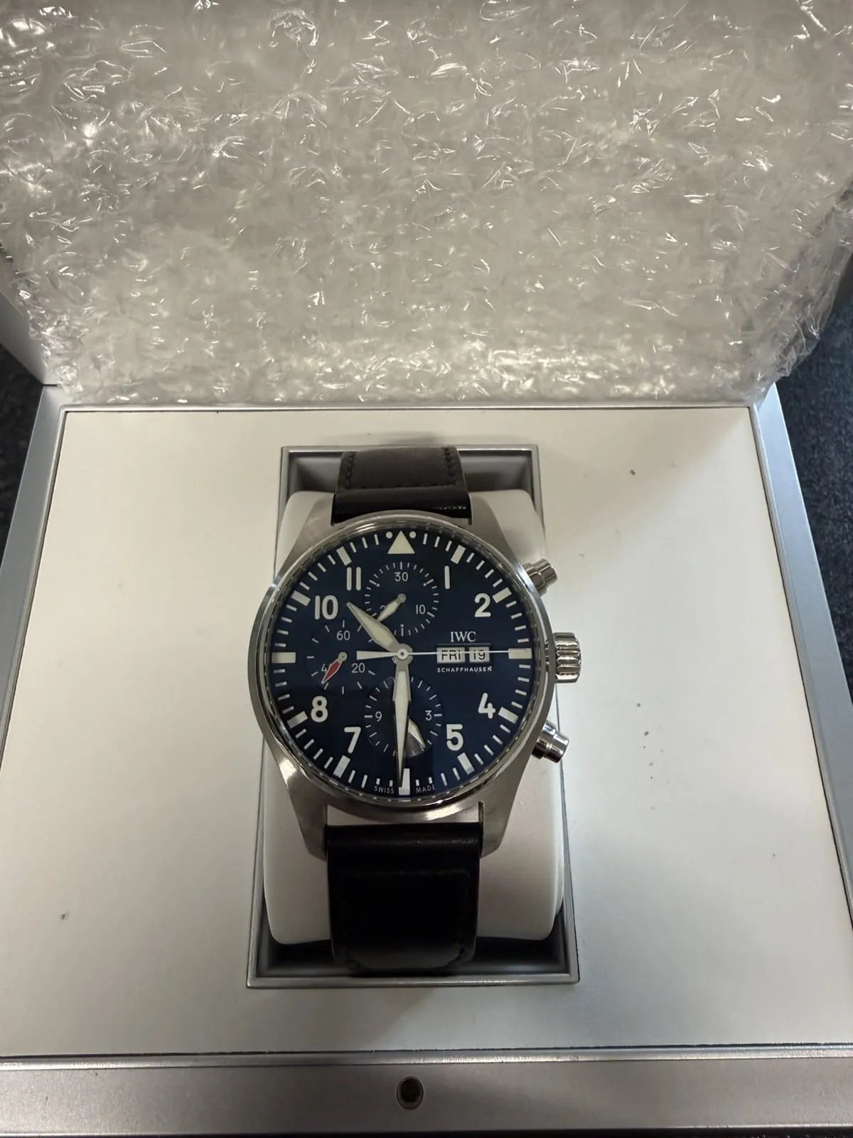 Montre homme IWC Pilot's Chronograph IW377714 Le Petit Prince, cadran bleu, 2019
